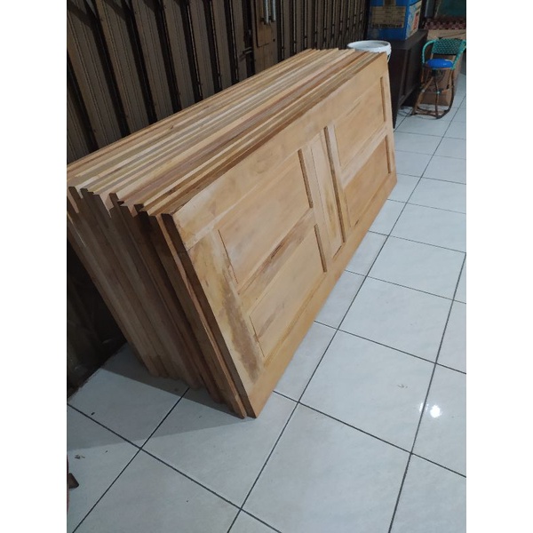 pintu kusen 1set kayu daun pintu dan bingkai kusen