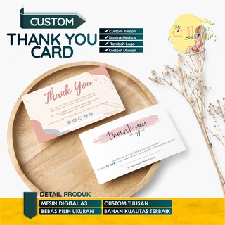 Kartu Ucapan / Thank You Card Custom / Thank You Card Online Shop