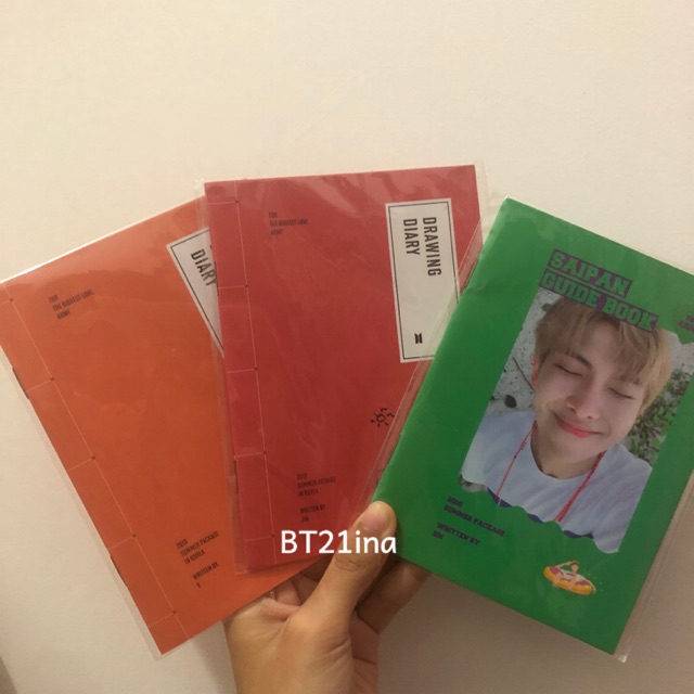 Official BTS summer package drawing diary taehyung jin guide book namjoon
