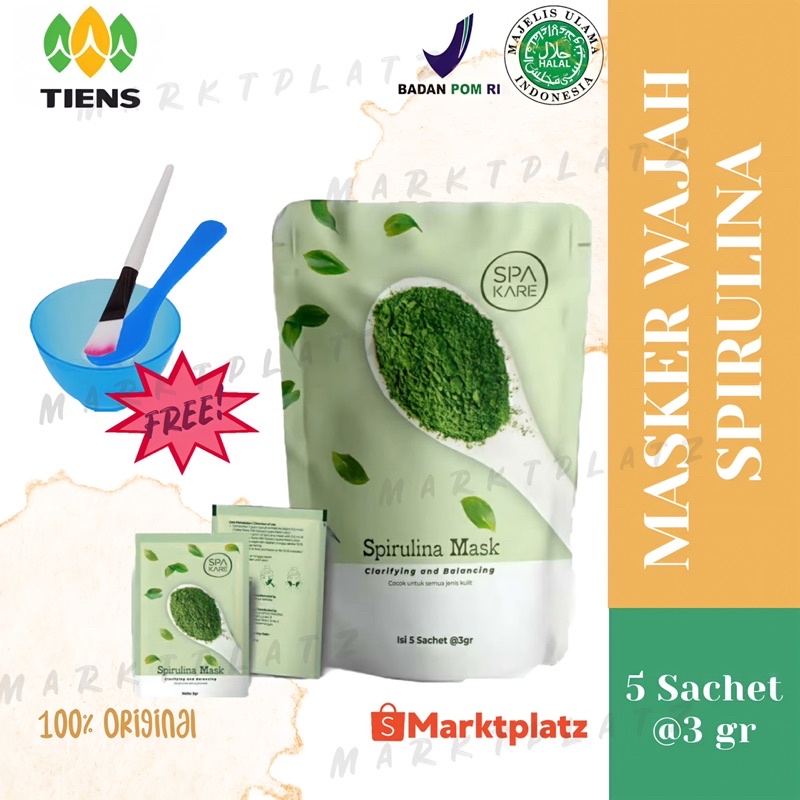 Spakare Spirulina Mask Produk Baru Masker Spirulina Terbaru Tiens
