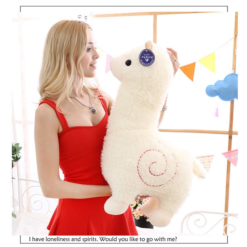 &lt; E2id &amp; &gt; Mainan Boneka Stuffed Plush Alpaca Kartun 28cm Untuk Bayi