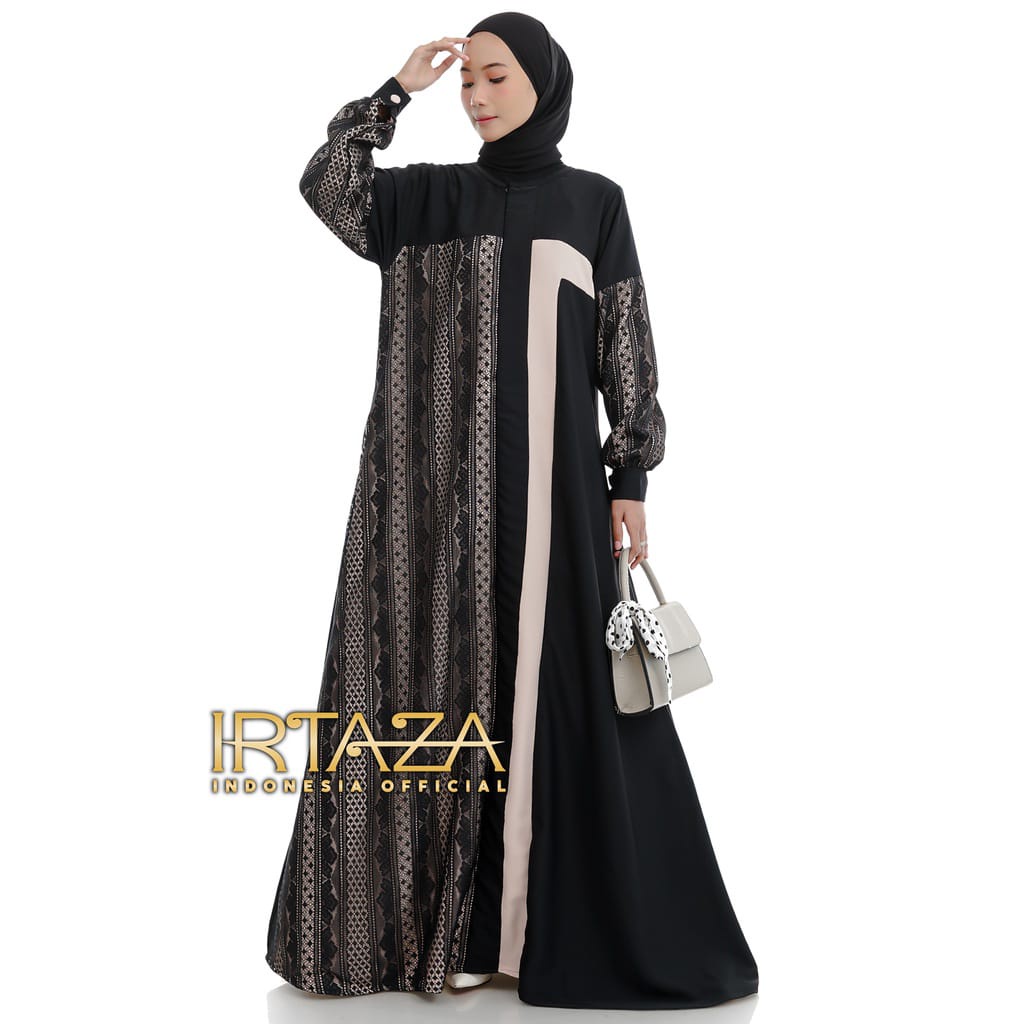 Abaya Turkey Dress maxi Muslimah Haliya Dress Polosan Mix Brukat etnik JUMBO XXXXL / Gamis Kondangan