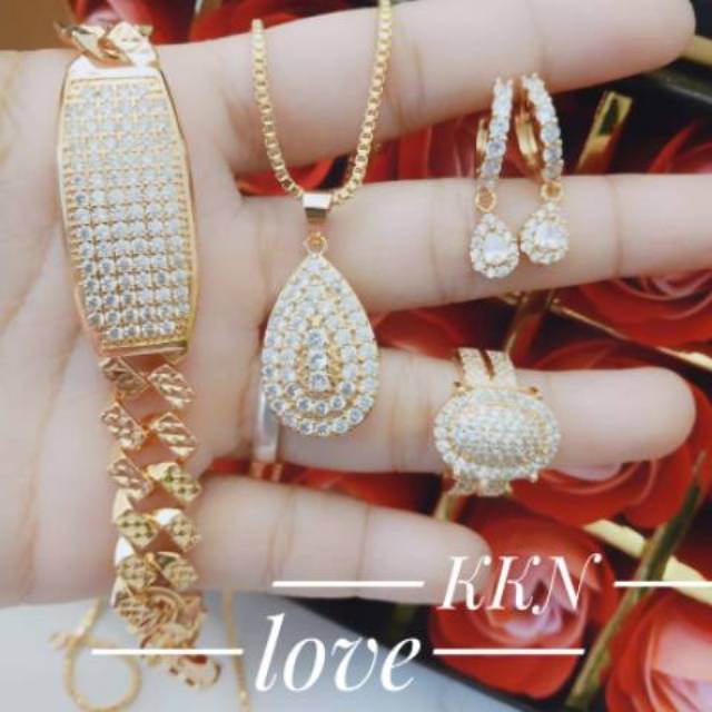 Xuping set perhiasan lapis emas 24k terlaris 1513