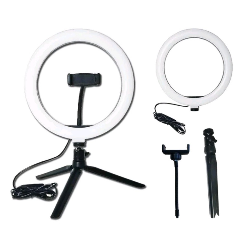 Ring Fill Light 26 CM / Lampu Selfie Studio Photo Plus Tripod Pendek 25 CM / Ring Light 26 CM