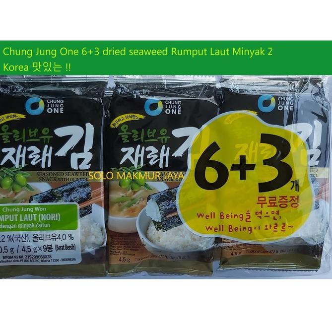 

D.8.R.0.0.8Chung Jung One Seaweed 6+3 Nori Olive Rumput Laut Minyak Zaitun |T3rk!n!s