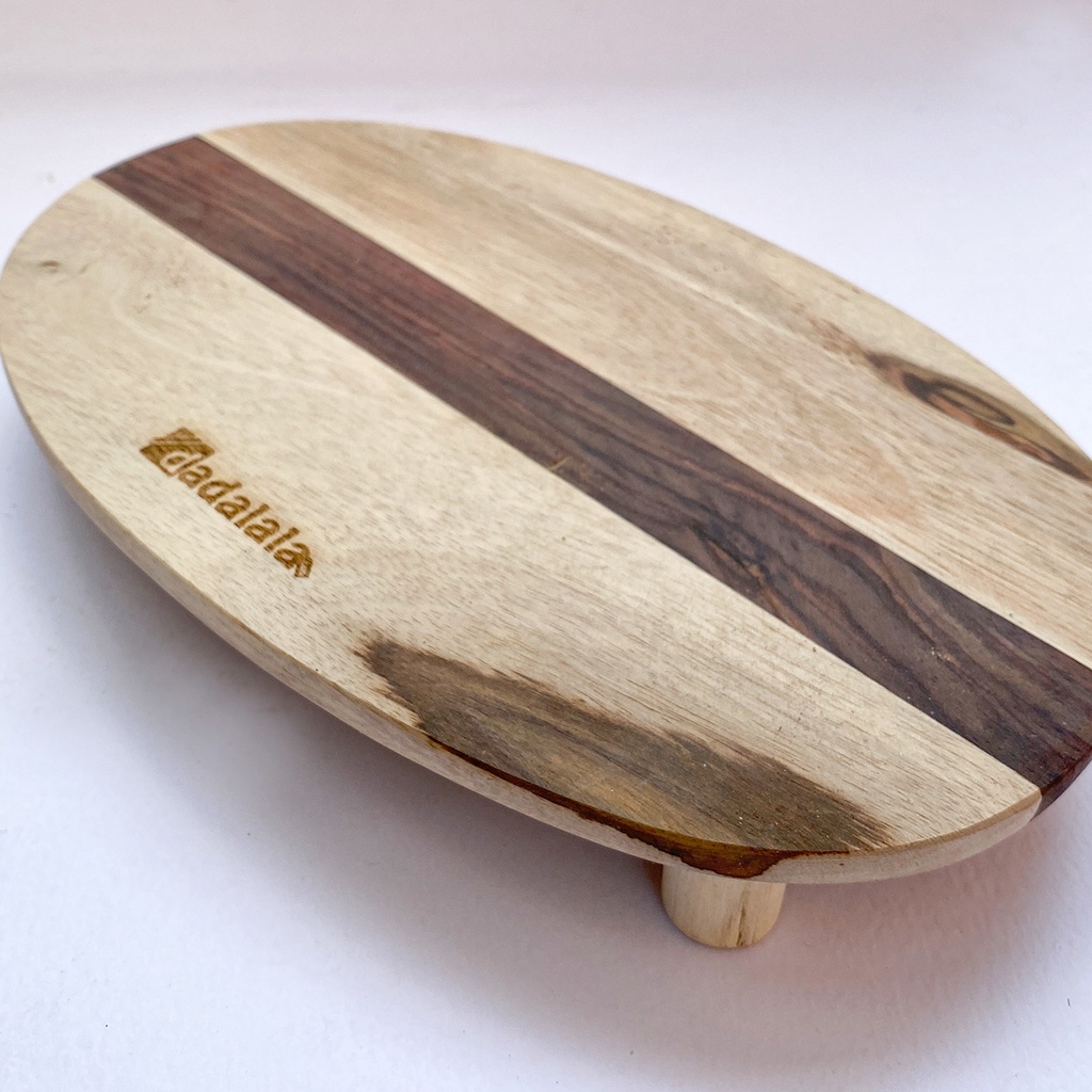 DADALALA Talenan Kayu (Cutting Board) Model Kaki Bahan Kayu Sonokeling - 3 Varian