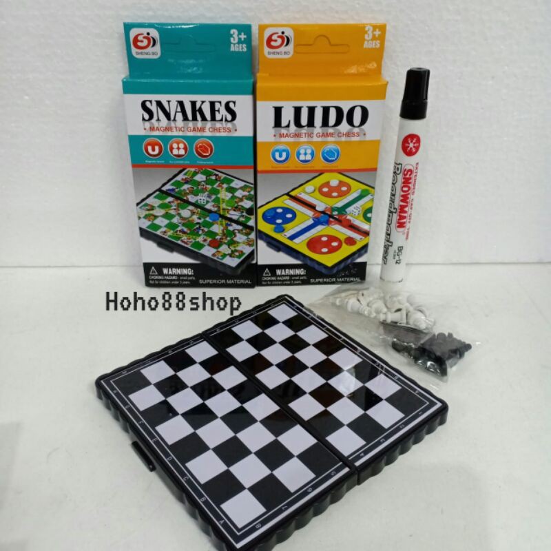 game board mini/mainan catur magnet/ludo magnet/ular tangga magnet