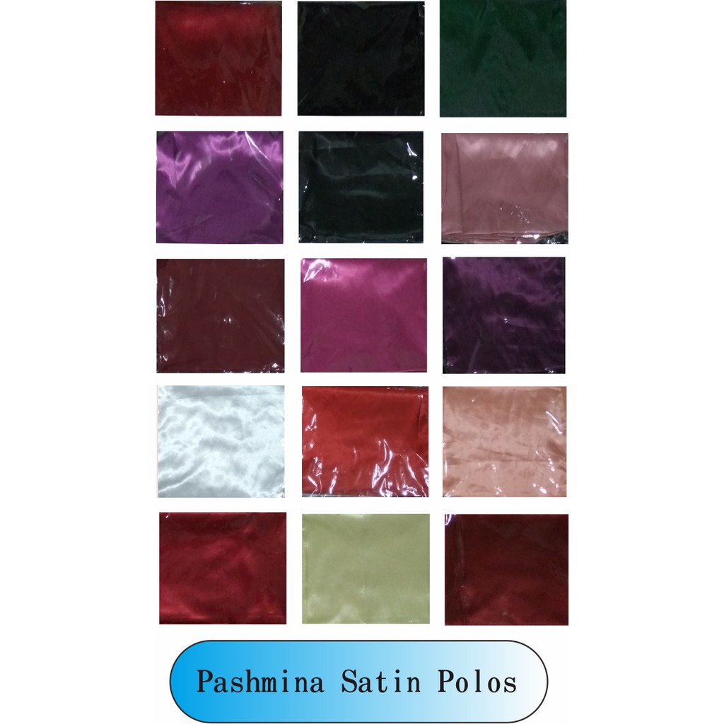 Hijab Pashmina Satin Polos 170 x 70