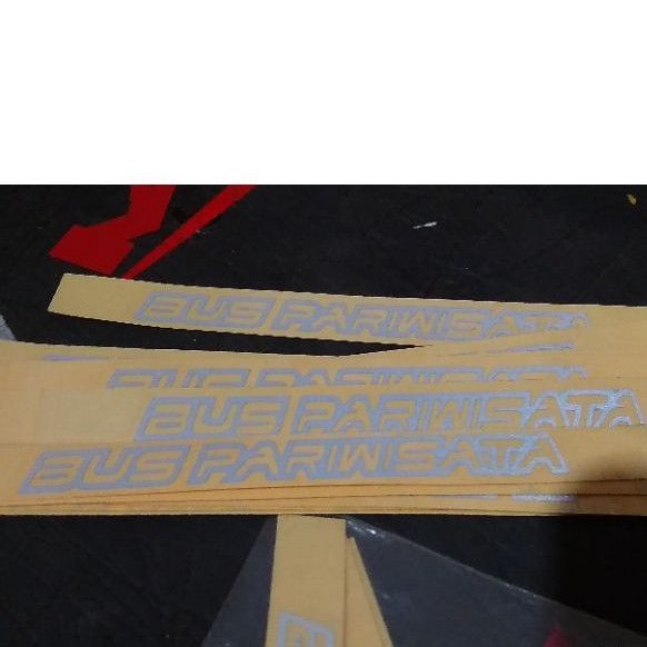 sticker cutting PARIWISATA miniatur bus 1:20