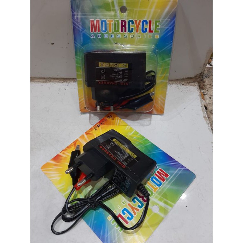 Adaptor mini charger aki motor 12v
