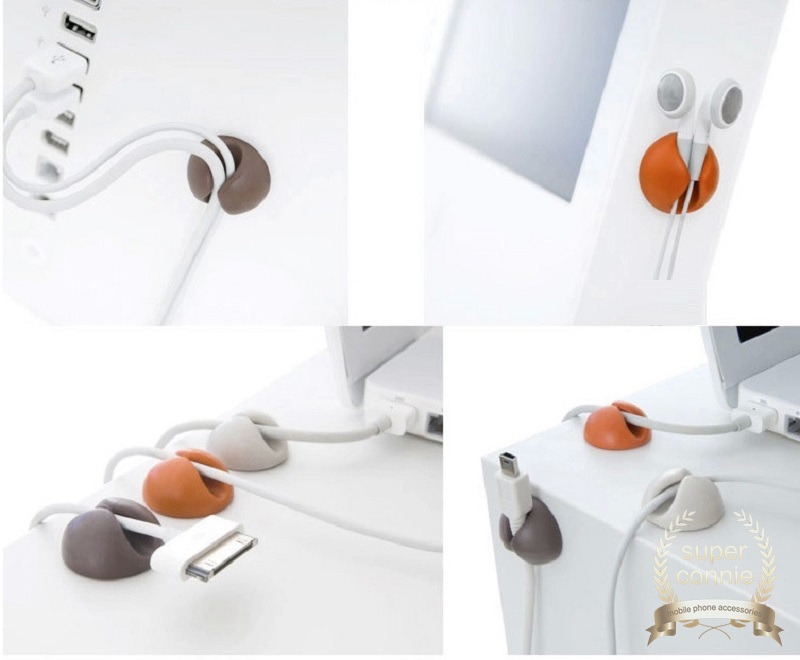 Cable Winder Earphone Cable Organizer Desktop Wire Storage Charger Cable Cord Holder Clips For Phone Charging USB Cable