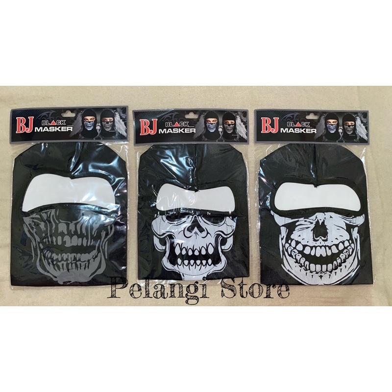 Masker Full Face BJ / Masker Tengkorak / Masker Hitam / Masker Full Face