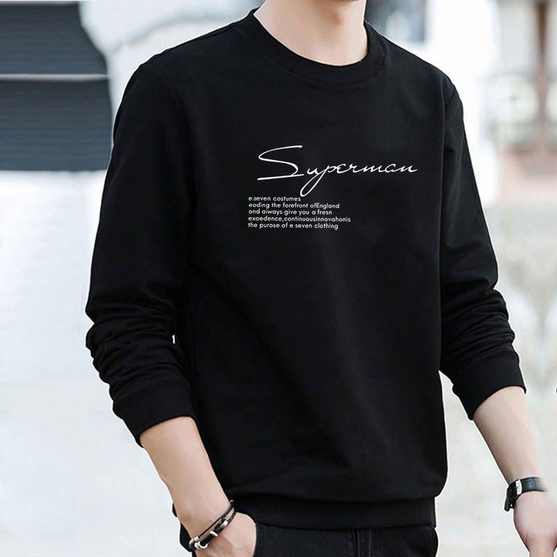 Kaos Model Sweater SUPERMAN Lengan Panjang (Pria) Motif Sablon Distro Keren cool trendy sporty