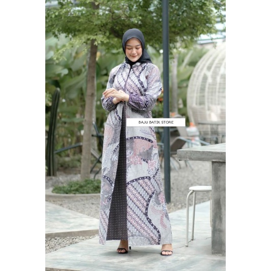 Maura Couple - Sania Ruffle Batik Couple ori Ndoro jowi DNT Garansi Termurah Shopee - Couple Aulia-Gamis Seno Abu