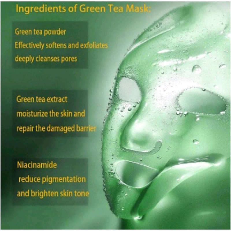 Masker wajah GREENTEA STICK MASK MEIDIAN herbal berkualitas