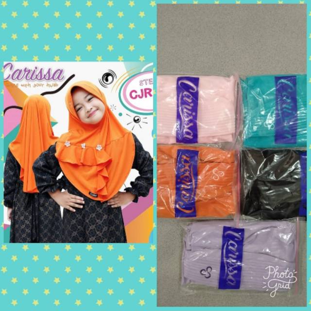 HIJAB CARISSA ANAK / JUNIOR DASI BUNGA 4-10 TAHUN