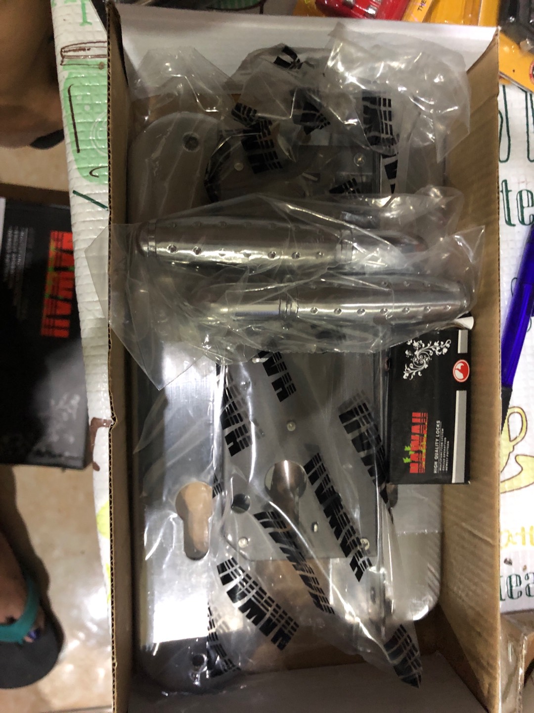 Kunci Pintu Besar Set Hawaii Bulat- Handle Pintu 25cm Hawaii/gagang Pintu Plus Body Kunci