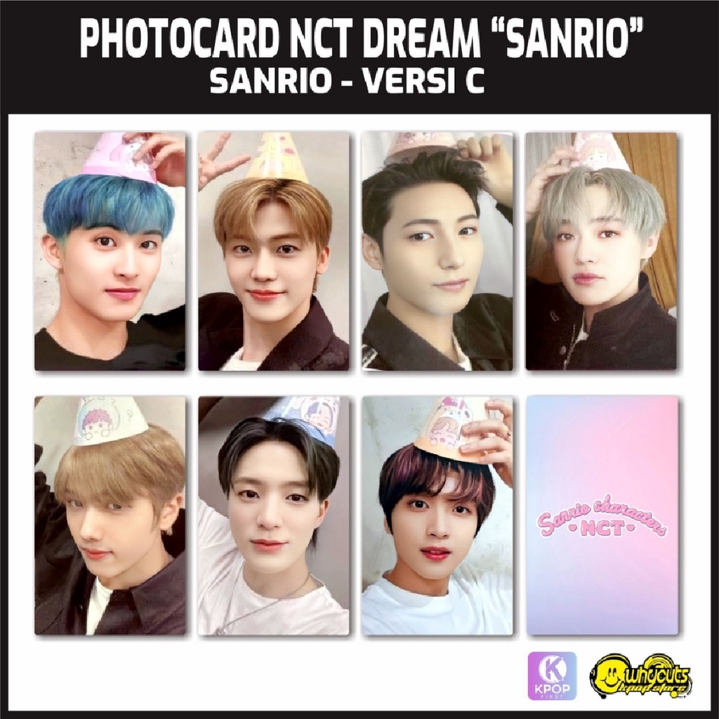 ( isi 7)PHOTOCARD SET KPOP PREMIUM UNOFFICIAL NCT DREAM X SANRIO // FULL SET PRINT 2 SISI LAMINASI GLOSSY