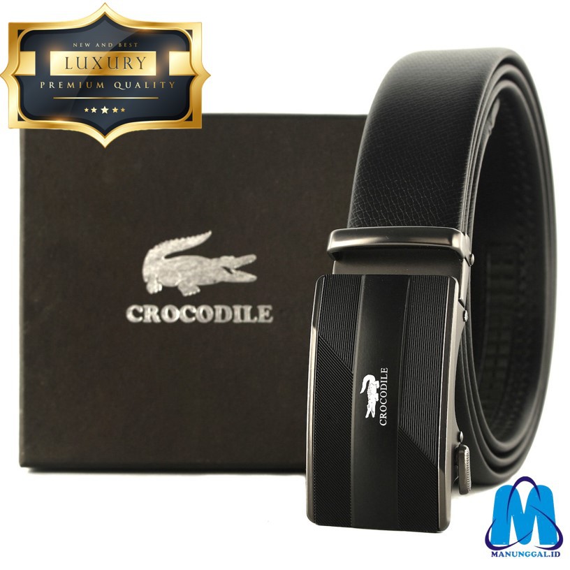 Ikat Pinggang Pria GESPER SABUK GASPER IKAT PINGGANG KULIT PRIA ASLI MODEL REL OTOMATIS BIG SIZE CR8