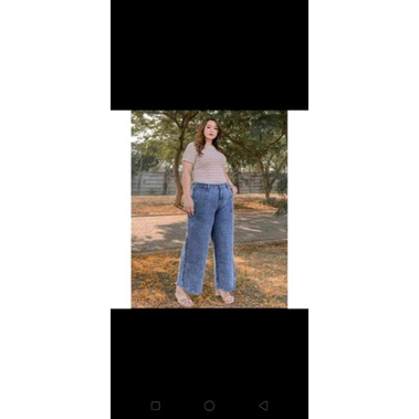 HIGH WAIST KULOT JEANS RAWIS  &amp; POLOS JUMBO BIG SIZE