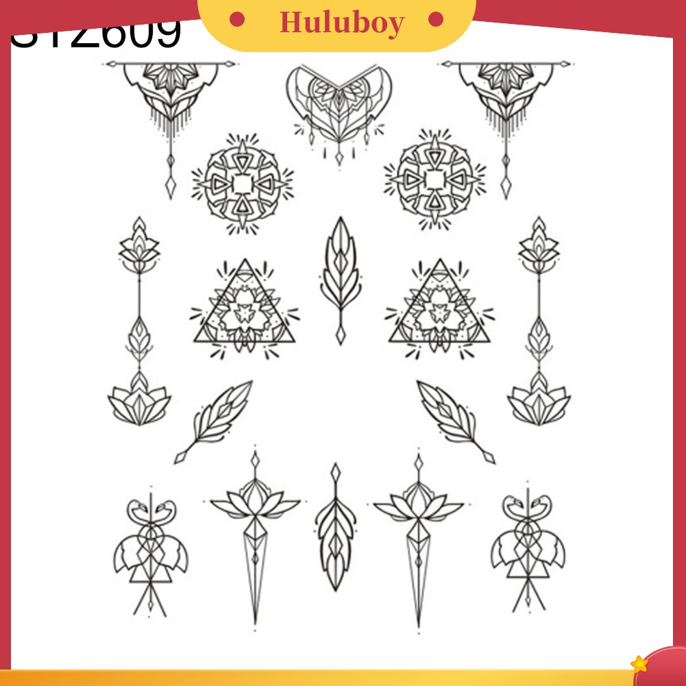 Huluboy Huluboy♡ Stiker Kuku Motif Bunga / Bulu Untuk Manicure / Nail Art DIY