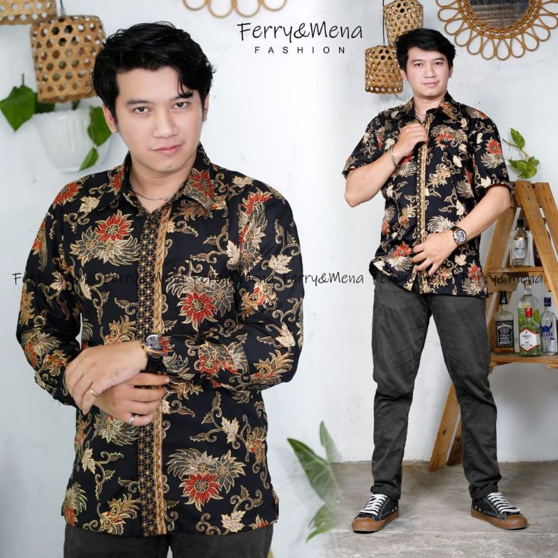 Kemeja batik pria // kemeja batik couple // kemeja batik lengan panjang dan pendek