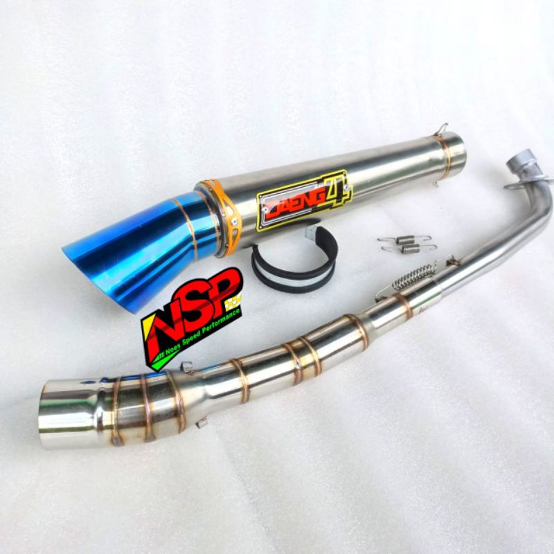 Knalpot DAENG 4 supra revo blade vega jupiter smash shogun. Knalpot DAENG 4 Motor bebek