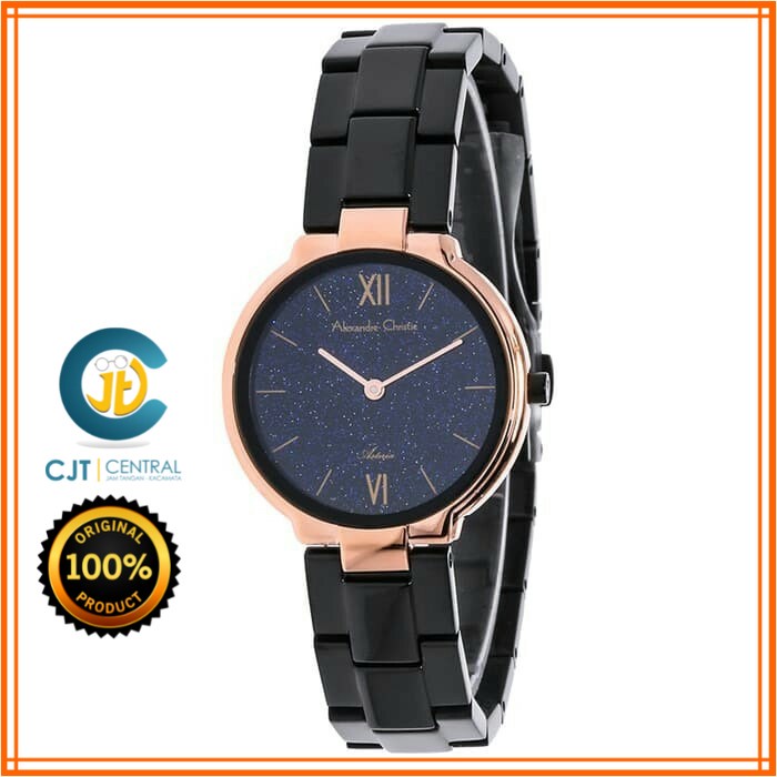 ALEXANDRE CHRISTIE AC 8480 ROSEGOLD BLACK WANITA. GARANSI RESMI 1TAHUN