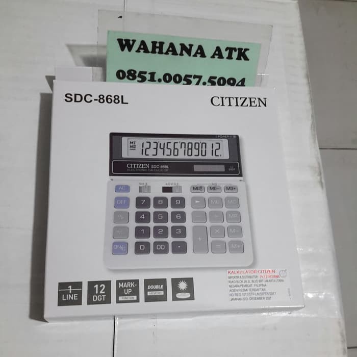 

Produk Eksklusif Kalkulator Citizen SDC 868 L 12 Digit Original Best Seller