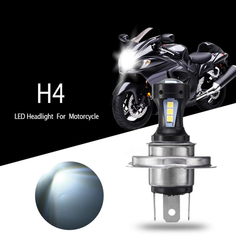 1pc Lampu Kabut Depan LED H4 3030 DRL Super Putih Hi-Lo Beam Untuk Mobil / Motor