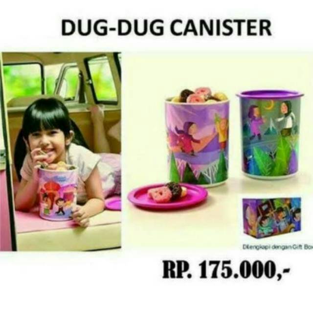 Dug-dug canister dug dug canister tupperware toples