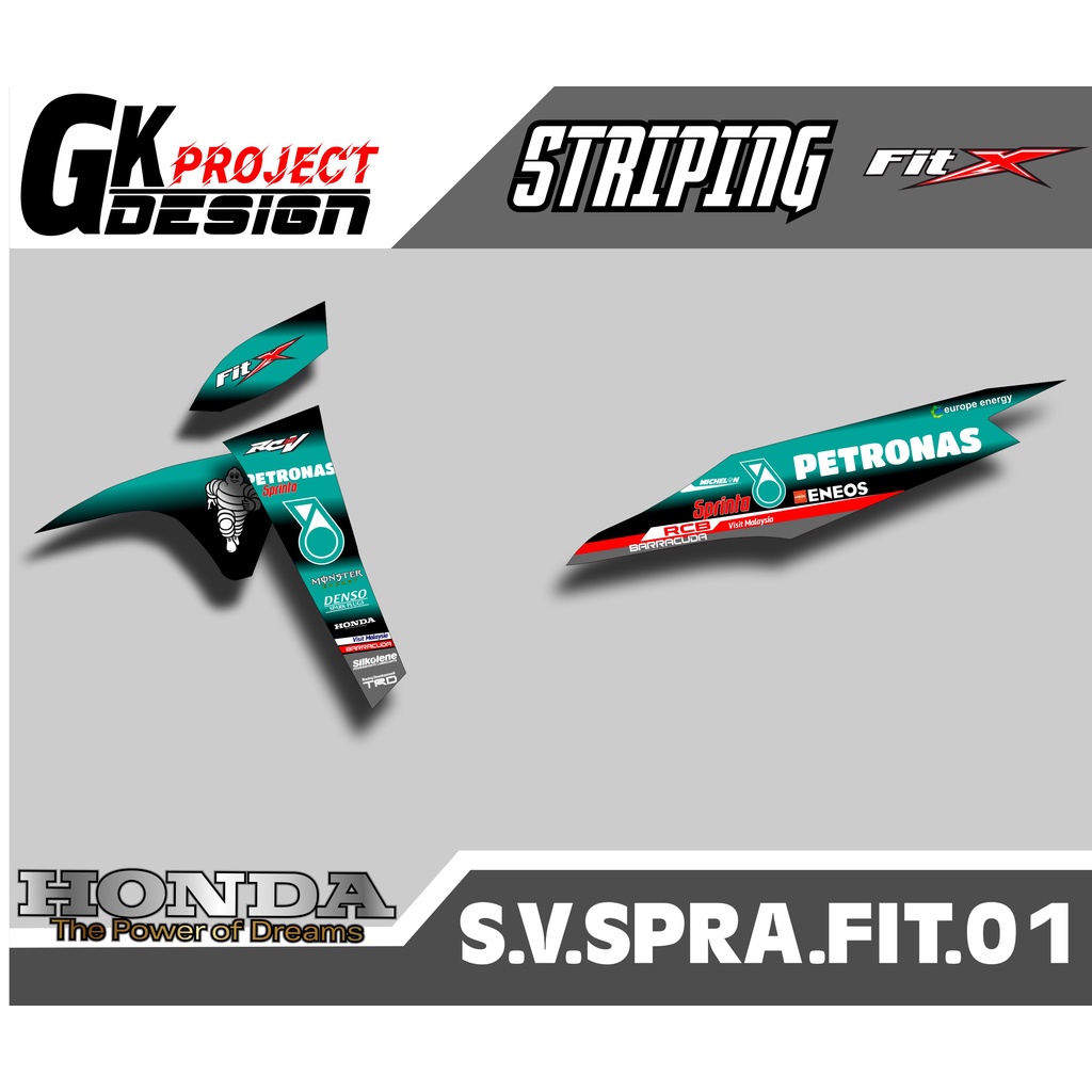 STRIPING SUPRA FIT X / SUPRA 100 - STICKER STRIPING LIST MOTOR HONDA SUPRA FIT X / SUPRA FIT LAMA VA