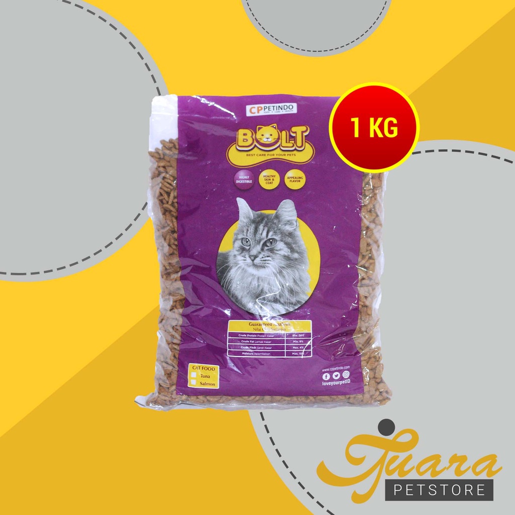 Makanan kucing / Cat Food Bolt Repacking Donut-Ikan 1kg