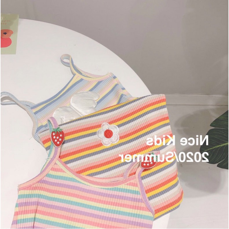 Tanktop Singlet Anak Perempuan Import Motif Lucu bahan katun