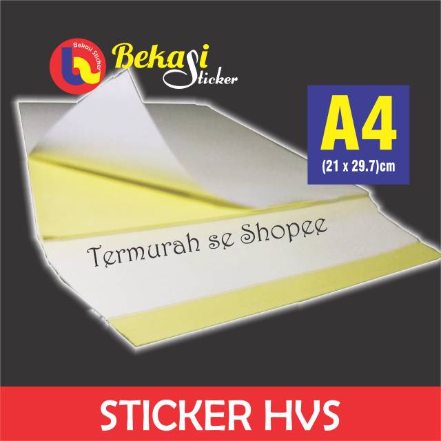 

stiker hvs (doff) A4 1 pak @ 100 lembar relis kuning