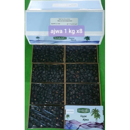 

Kurma Ajwa Gratis Ongkir Kartonan 1 kg x 8 Pack ( 8kg ) / Kurma Ajwa Original / Kurma Ajwa Premium