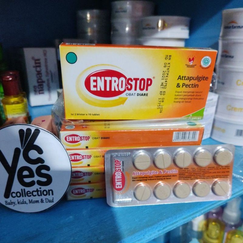 Entrostop Tablet 1 blister 10 Tablet Obat Mencet Diare buang air Besar BAB