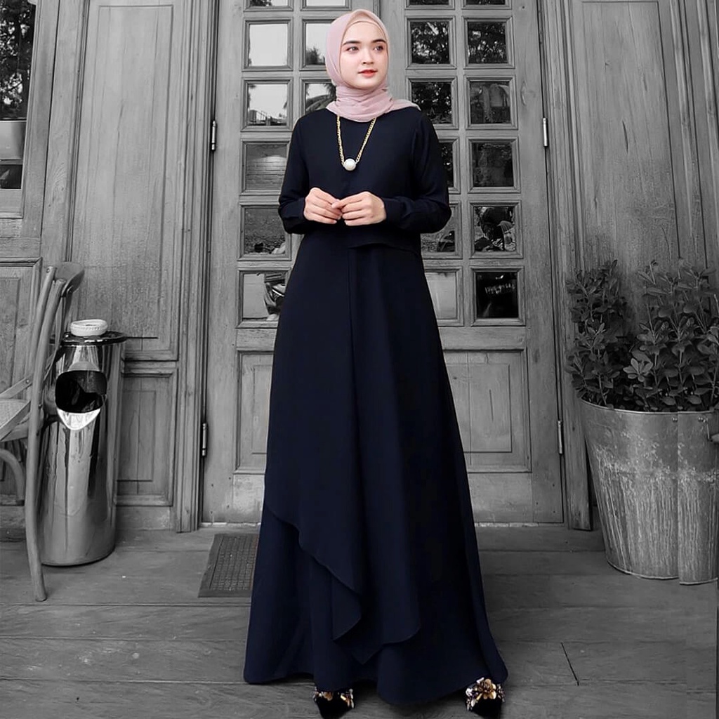 best seller iklip fashion - [gamis mewah] gamis dress muslim wanita erica army dress gamis pesta