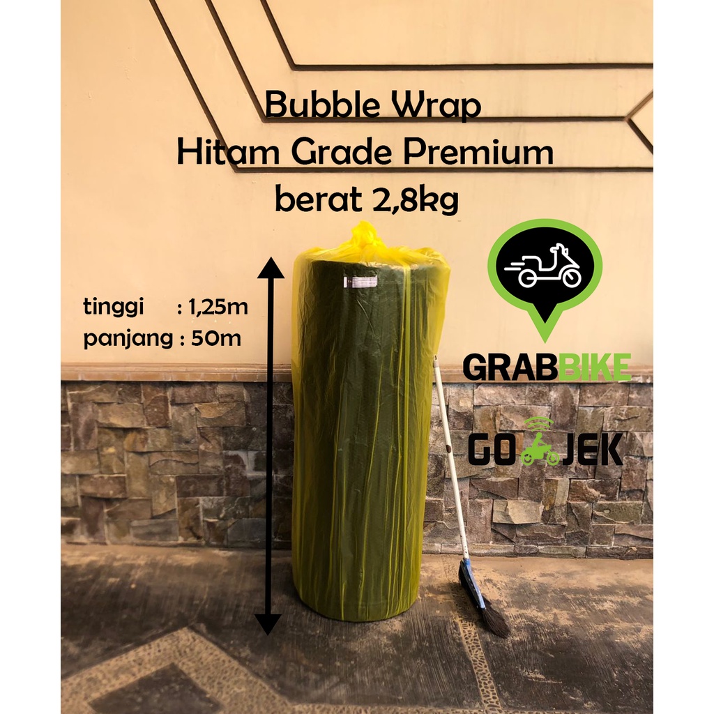 

Plastik Bubble Wrap HITAM 1,25m x 50m MALANG Grade PREMIUM