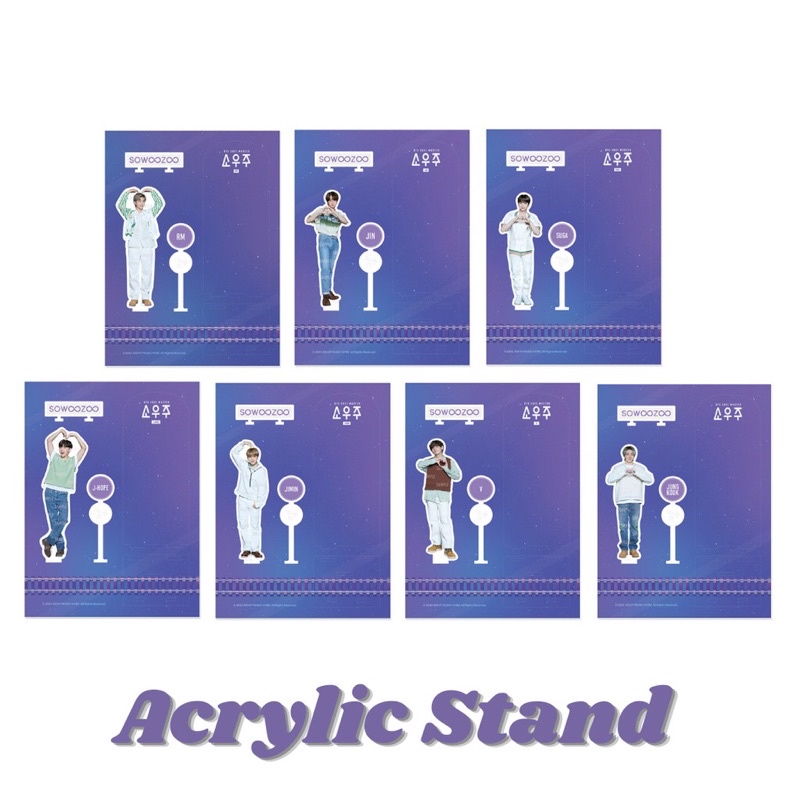 READY STOCK OFFICIAL BTS SOWOOZOO MERCH ACRYLIC STAND