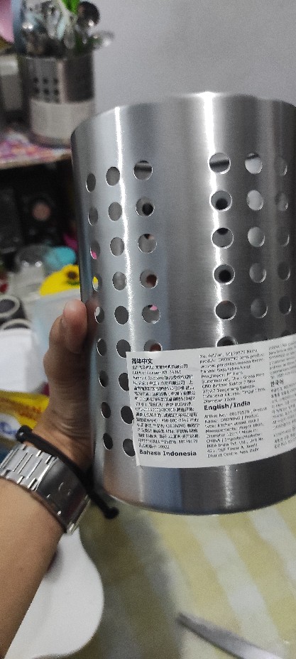 Tempat Sendok Tempat Peralatan Dapur Stainless Steel Makan Masak Serbaguna