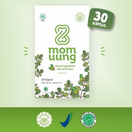 BPOM HERBAL Asi Booster MOM UUNG Pelancar Asi / 60 &amp; Kapsul kelor 30