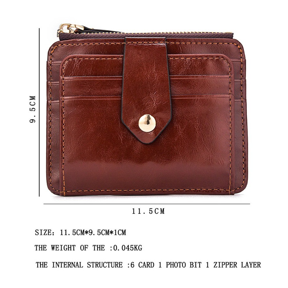 Dompet Kartu / Wallet Card Kulit Dengan Resleting Import JDL001