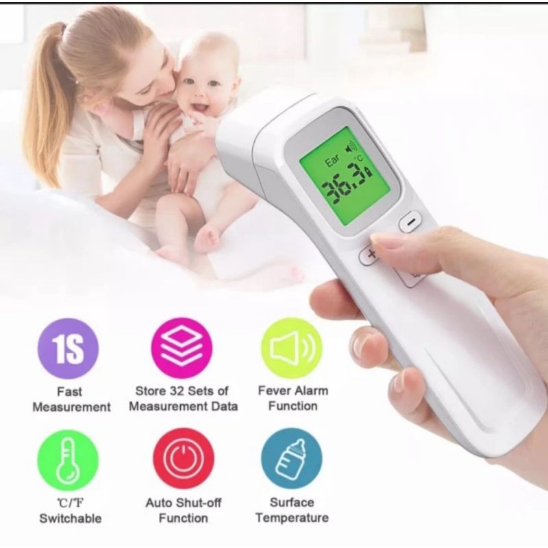 Thermometer Infraref Digital Pengukur Suhu Tubuh Akurat Original