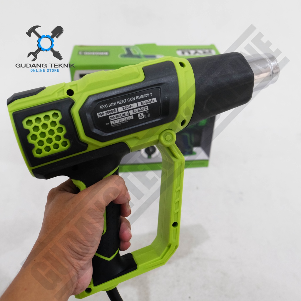 Heat Gun RYU RHG600-3 / Heatgun RYU RHG600 3 - Alat Pemanas Plastik RYU RHG 600-3