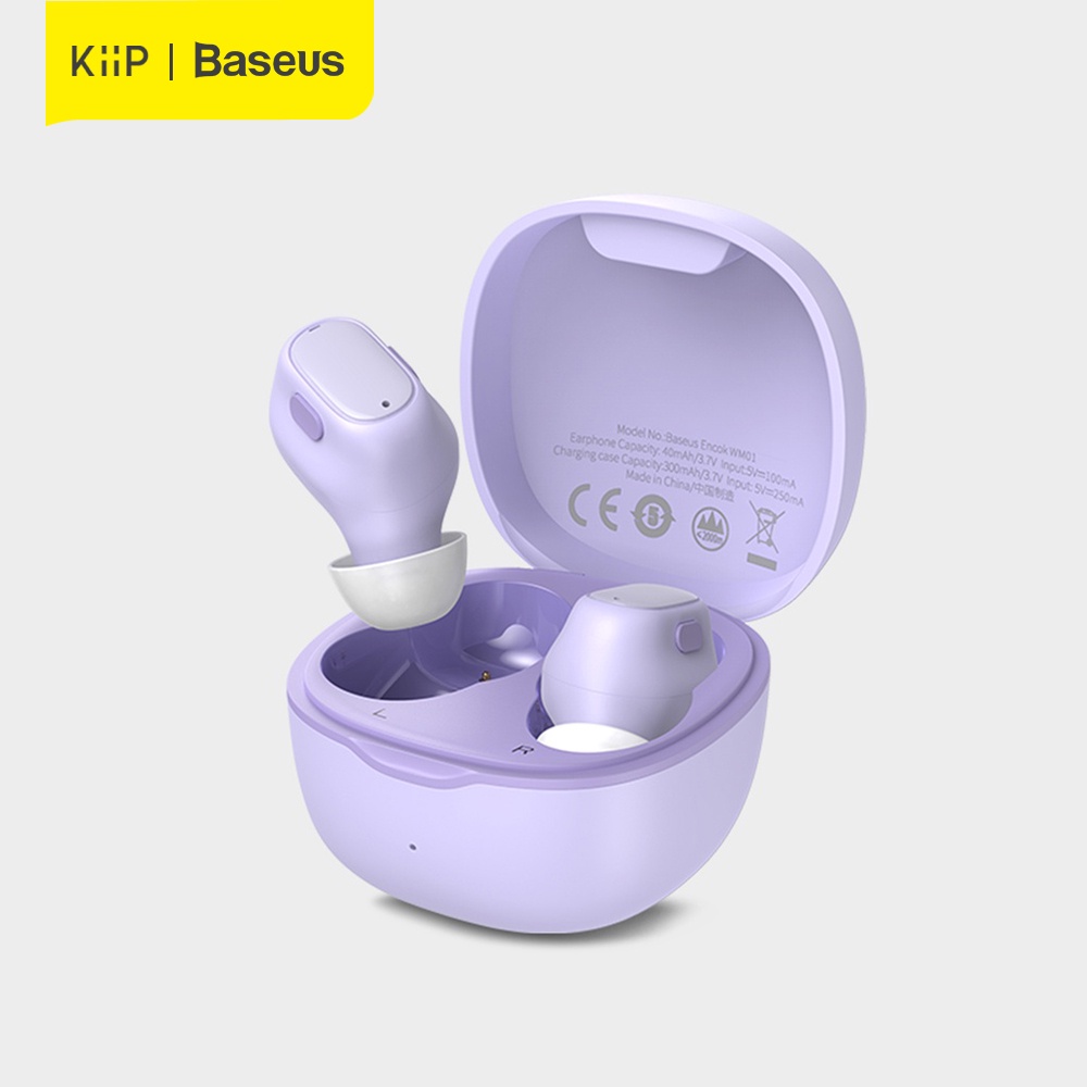 KIIP X Baseus Encok WM01 True Wireless Bluetooth Earphone Mini Earbuds TWS