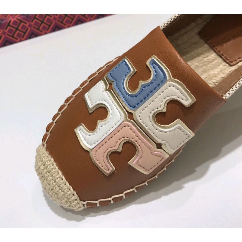 Tory Burch Leather Color Matching Fisherman Flat Shoes Women