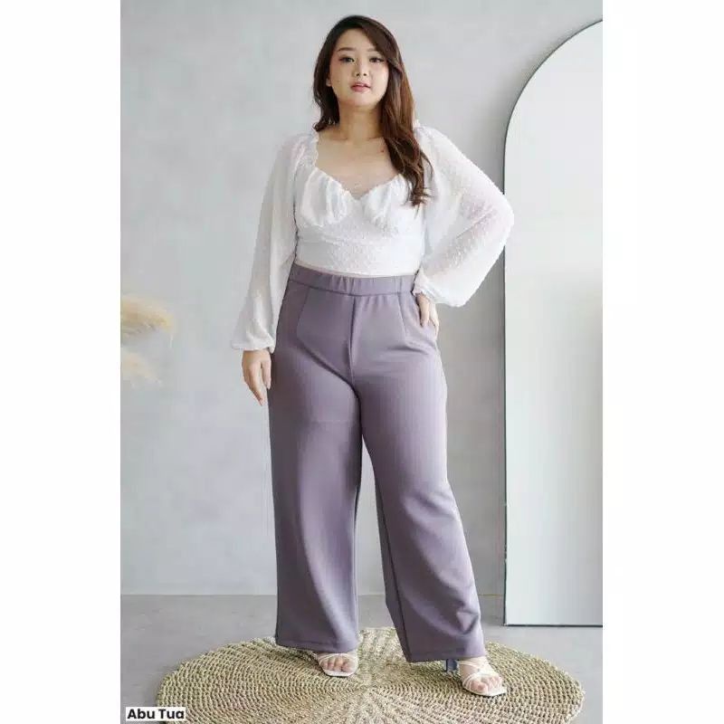 SUPER JUMBO PILIHAN ✅ | Warna Varin Cantik | Ukuran XL-3XL(bisa buat bumil) BB 55-85kg Tersedia ✔ | Celana Kulot Kasual Panjang Wanita | Shopee COD
