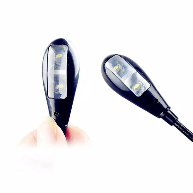 Lampu mini led usb 2 mata led kabel flexible saklar on/off