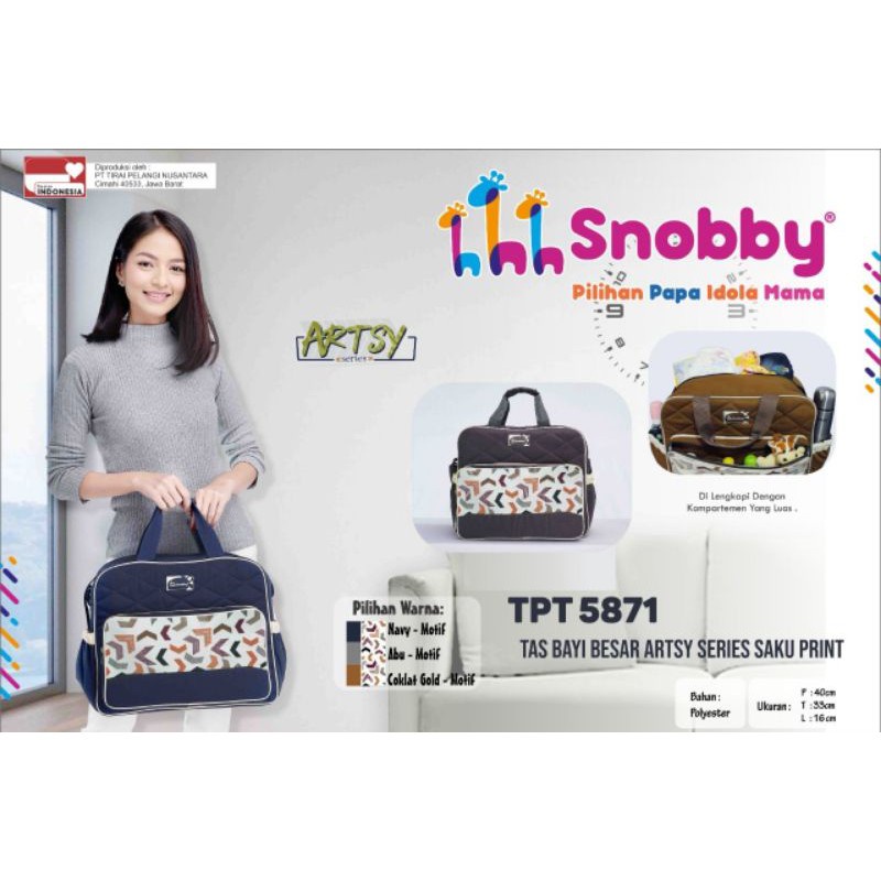 Snobby Tas Bayi Besar / Sedang / Kecil Artsy Series Saku Print TPT5871 / TPT5872 / TPT5873-JB